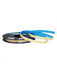 STRISCIA LED VT-512 1000LM/MT 24V COB STRIP 5MT 12W/MT BIANCO FREDDO 6000K (2651)