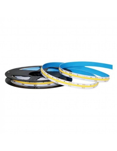 STRISCIA LED VT-512 1000LM/MT 24V COB STRIP 5MT 12W/MT BIANCO FREDDO 6000K (2651)