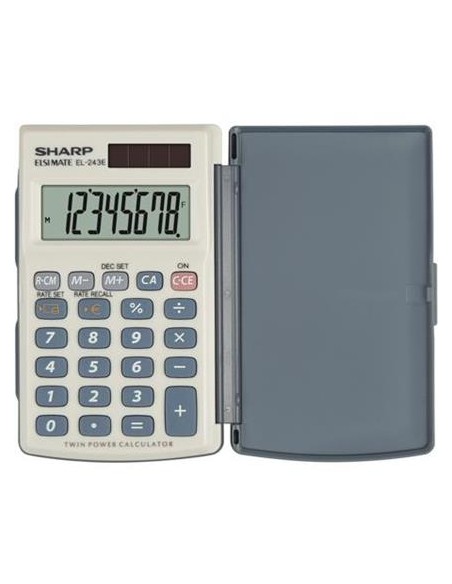 CALCOLATRICE TASCABILE 8 CIFRE CON CUSTODIA (SH-EL243EB)