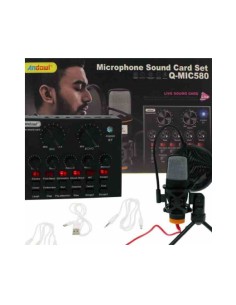 MICROFONO A CONDENSATORE Q-MIC580 SCHEDE AUDIO BLUETOOTH FILTRO ANTI-POP CON BASE