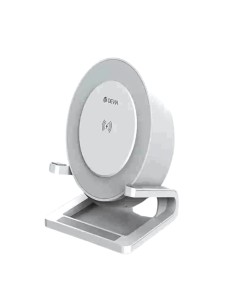 ALTOPARLANTE SPEAKER DA TAVOLO CON RICARICA WIRELESS 5W E FUNZIONE LAMPADA DA NOTTE EM054 - BIANCO