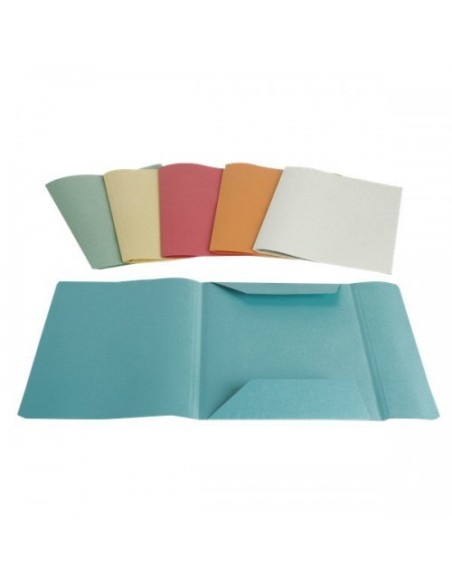 CARTELLE 3 LEMBI GR.220 (50 PEZZI) - VARI COLORI