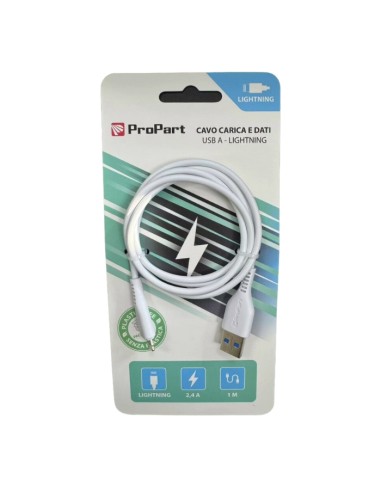 CAVO LIGHTNING - USB TIPO-A PP1LT570W (EAL100) 1MT BIANCO