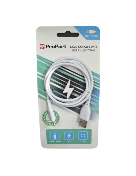 CAVO LIGHTNING - USB TIPO-A PP1LT570W (EAL100) 1MT BIANCO