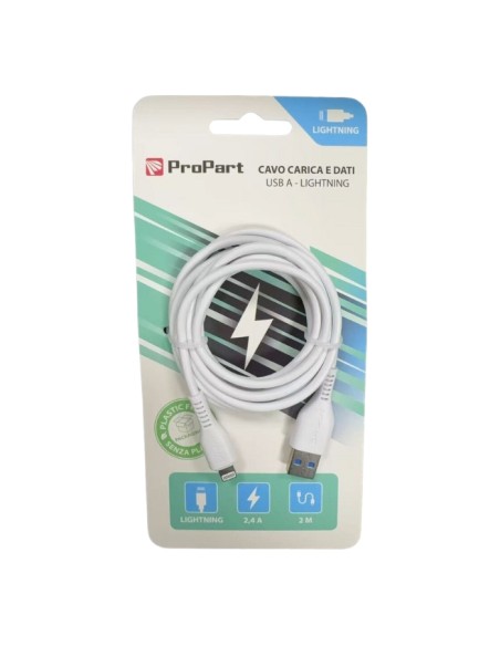 CAVO LIGHTNING - USB TIPO-A (PP2LT617W) ECL200 2MT BIANCO