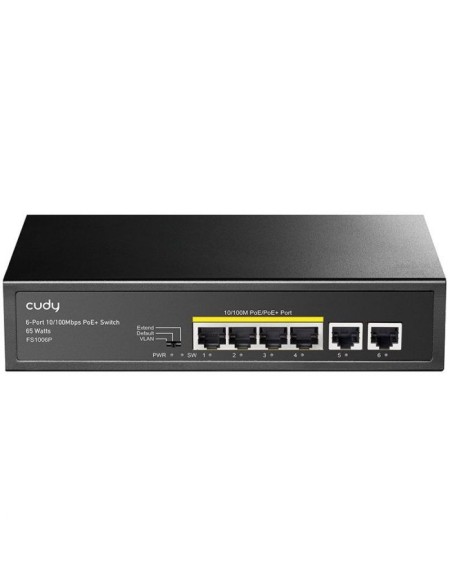 SWITCH RETE 6 PORTE 10/100 2 POE 32W (FS1006P)