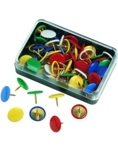 PUNTINE DA DISEGNO COLORATE PLASTIFICATE PUNESSE A SPILLO (50 PEZZI)