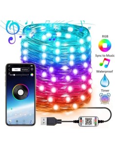 STRISCIA LED BLUETOOTH RGB ALIMENTAZIONE TRAMITE USB 10M IP65