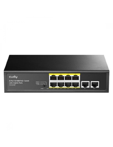 SWITCH RETE 8 PORTE POE + 2 PORTE UPLINK 10/100MBPS 120W (FS1010P)