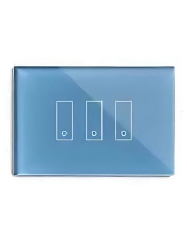 INTERRUTTORE INTELLIGENTE SMART PER LUCI E CANCELLI I3S PLUS AZZURRO - IN VETRO (LSW2I3C)