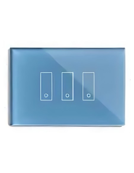 INTERRUTTORE INTELLIGENTE SMART PER LUCI E CANCELLI I3S PLUS AZZURRO - IN VETRO (LSW2I3C)