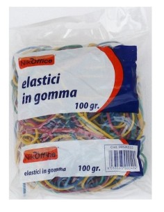 ELASTICI IN GOMMA ASSORTITI - 100 GRAMMI - MISTI (06NIK033)