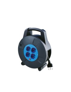 AVVOLGICAVO 4 POSTI BIPASSO/SCHUKO 10METRI CON PROTEZ. TERMICA (PEA4-10-BK)