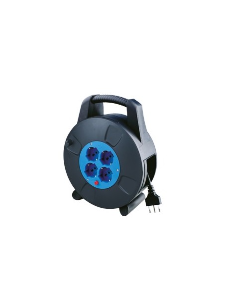 AVVOLGICAVO 4 POSTI BIPASSO/SCHUKO 10METRI CON PROTEZ. TERMICA (PEA4-10-BK)