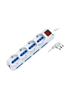 MULTIPRESA 12 POSTI BIPASSO + BIPASSO/SCHUKO SPINA16A + INTERR. (PEM2514-W)