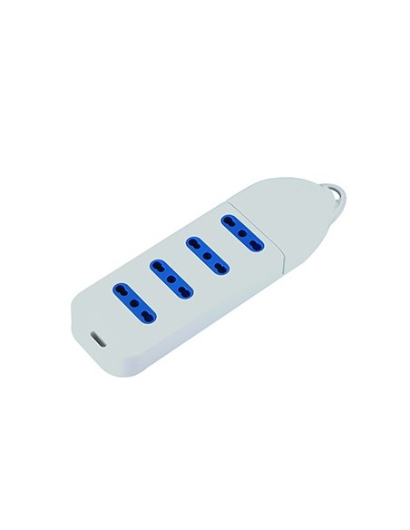 MULTIPRESA 4 POSTI BIPASSO SENZA CAVO (PEM2304-W)