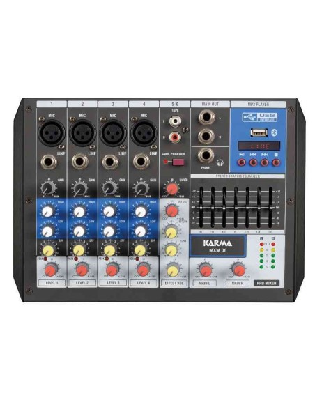 MIXER MXM 06 MICROFONICO 6 CANALI PER DJ