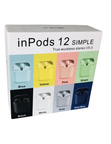 AURICOLARI BLUETOOTH WIRELESS INPODS 12 - COLORE BIANCO
