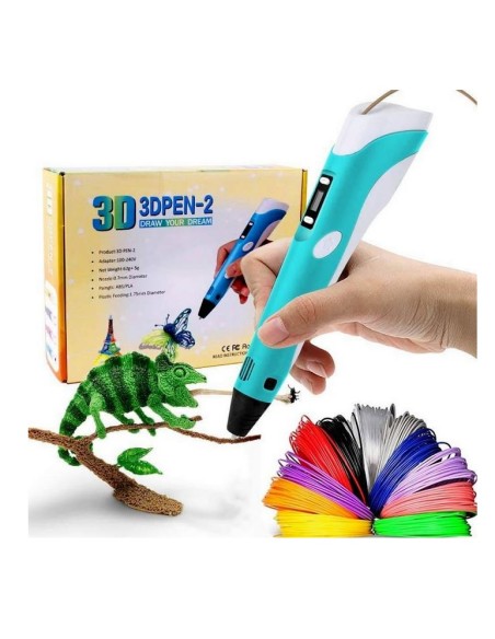 PENNA 3D PER DISEGNI TRIDIMENSIONALI STAMPA STEREOSCOPICA CON SET FILAMENTI (3DPEN-2)