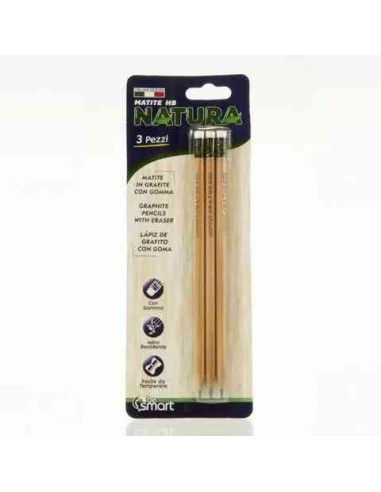 BLISTER 3 MATITE HB SUPERNATURA CON GOMMA (00240460)