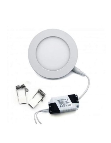 FARETTO LED 6 WATT - PANNELLO INCASSO ROTONDO - LUCE NATURALE BIANCA