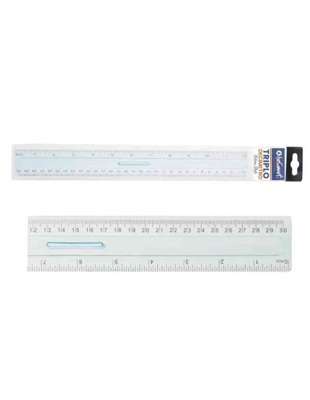 RIGHELLO RIGA TRIPLO DECIMETRO ANTIRIFLESSO 30CM (01390006)