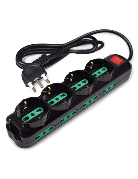 MULTIPRESA POWER CLEANER 12: INGRESSO ITALIA - 4 USCITE ITALIA/SCHUKO - 8 USCITE ITALIA 10/16A - TOGETHER ON (FMP12IIG)