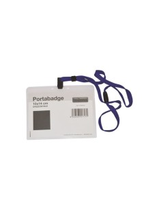 PORTABADGE ORIZZONTALE 10X14CM + CORDINO DA COLLO (01NIK303)