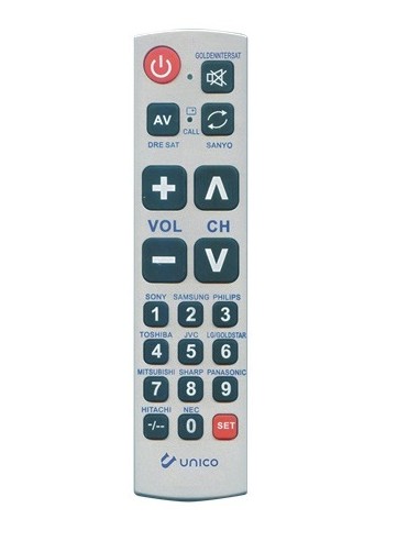 TELECOMANDO UNIVERSALE FACILITATO PER TELEVISORI (RT 9661)