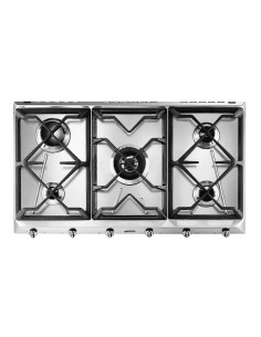 PIANO COTTURA A GAS 90CM - COMANDI FRONTALI - INOX (SRV596GH5)