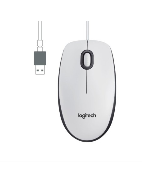 MOUSE OTTICO M100 BIANCO USB (910-006764