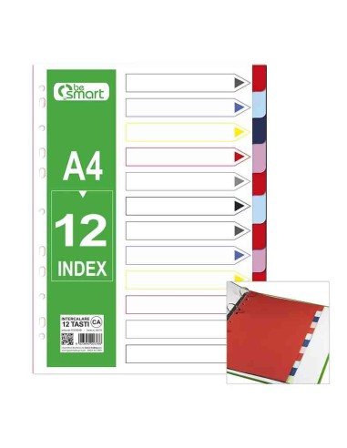 INTERCALARE CARTA 12 TASTI COLORATI DIVISORI (01310048)