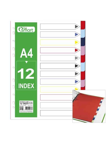INTERCALARE CARTA 12 TASTI COLORATI DIVISORI (01310048)