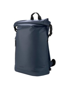 BORSA ZAINO ROLLO PER NOTEBOOK 15,6" E MACBOOK PRO 16" - IN TESSUTO RICICLATO RESINATO TASCA INTERNA E TASCA ESTERNA BLU (BKRO^