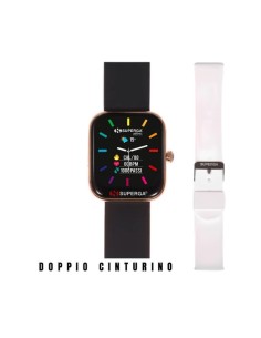 SMARTWATCH SWT-STC003 GOLD DORATO + CINTURINO UNIKO SILICONE NERO O BIANCO