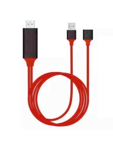 CAVO HDTV ADATTATORE VIDEO UNIVERSALE 3IN1 IPHONE ANDROID TYPE-C LIGHTNING MICRO USB A HDMI - 1MT