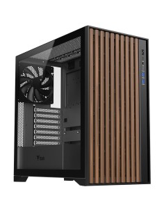 CASE GAMING WOODY ITGCAWO28B - NO ALIMENTATORE - FRONTALE IN LEGNO - NERO