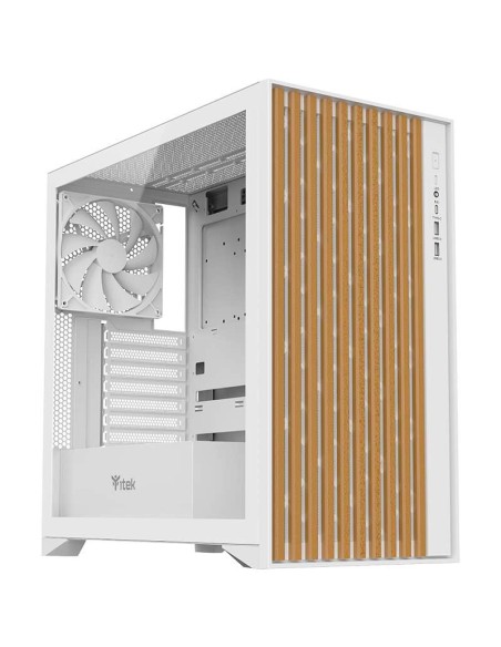 CASE GAMING WOODY ITGCAWO28W - NO ALIMENTATORE - FRONTALE IN LEGNO - BIANCO