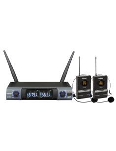 RADIOMICROFONO DOPPIO UHF AD ARCHETTO (SET 8302LAV)