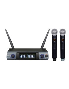 RADIOMICROFONO DOPPIO PALMARE UHF (SET 8302)
