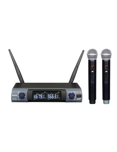 RADIOMICROFONO DOPPIO PALMARE UHF (SET 8302)