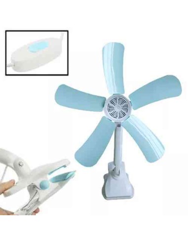 MINI VENTILATORE A PINZA NIVA TECH 620MM - DOPPIO SNODO - 5 PALE