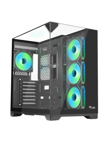 CASE GAMING DARK CAVE PANO - NO ALIMENTATORE - ARGB FAN - NERO (ITGCADCPAB)