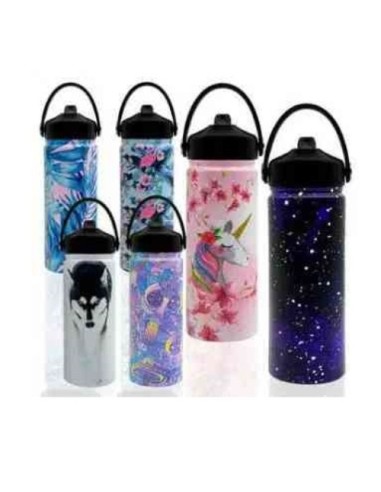 BOTTIGLIA TERMICA 500ML FANTASY - COLORI ASSORTITI - 1 PEZZO