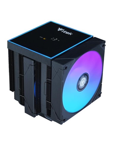 VENTOLA DISSIPATORE AD ARIA ICY-6HATP SKT UNIVERSALE 12CM RGB NERO