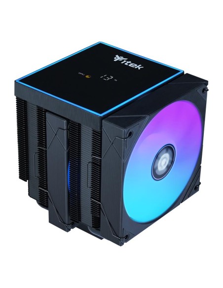 VENTOLA DISSIPATORE AD ARIA ICY-6HATP SKT UNIVERSALE 12CM RGB NERO