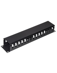 PANNELLO GUIDACAVI PER ARMADI RACK 19" 2U A GABBIA NERO 483X88X70 MM IN METALLO (LKORG2UD)