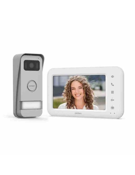 VIDEOCITOFONO CONNESSO A COLORI ELIA ECO-DESIGN A DOPPIO COMANDO A 2 FILI (112290)