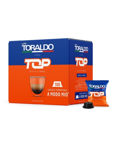 CAPSULE LINEA TOP MISCELA FORTE COMPATIBILE A MODO MIO 100 PZ (107164)