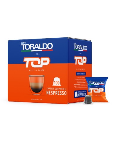 CAPSULE LINEA TOP MISCELA FORTE COMPATIBILE NESPRESSO 100 PZ (107163)